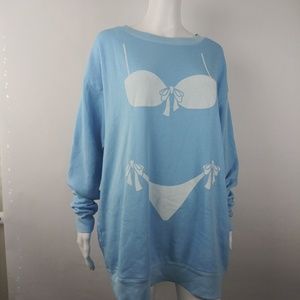 Wildfox Bikini Bod Cover Up Sweatshirt